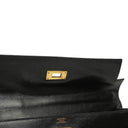 Hermes Kelly 32 Vintage Sellier Black Box Calf With Gold Hardware, 1987