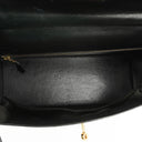 Hermes Kelly 32 Vintage Sellier Black Box Calf With Gold Hardware, 1987