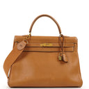 Hermes Kelly 35 Retourne Gold Ardennes Gold Hardware