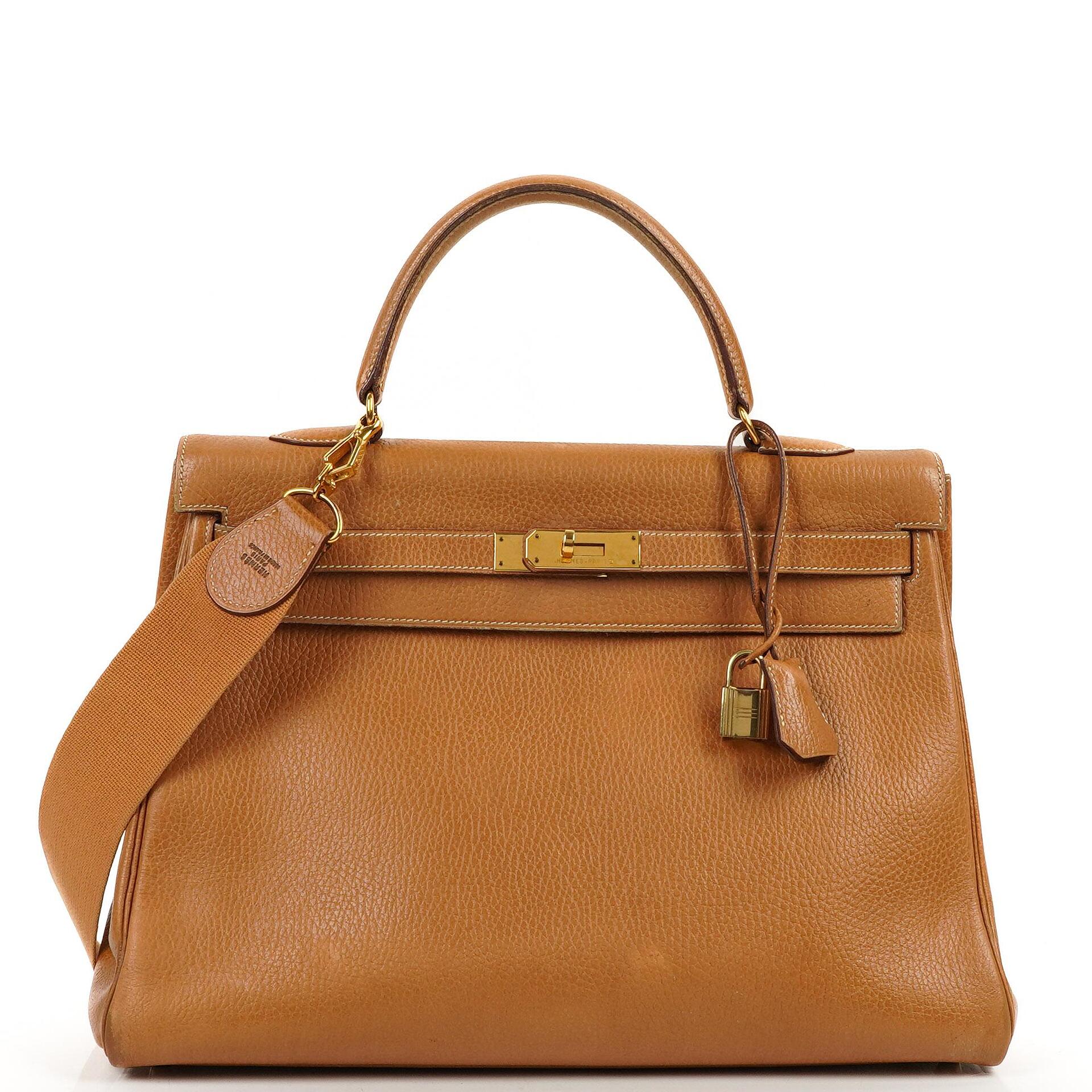 Hermes Kelly 35 Retourne Gold Ardennes Gold Hardware