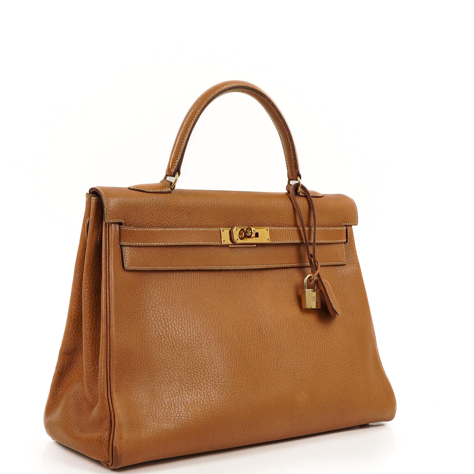 Hermes Kelly 35 Retourne Gold Ardennes Gold Hardware