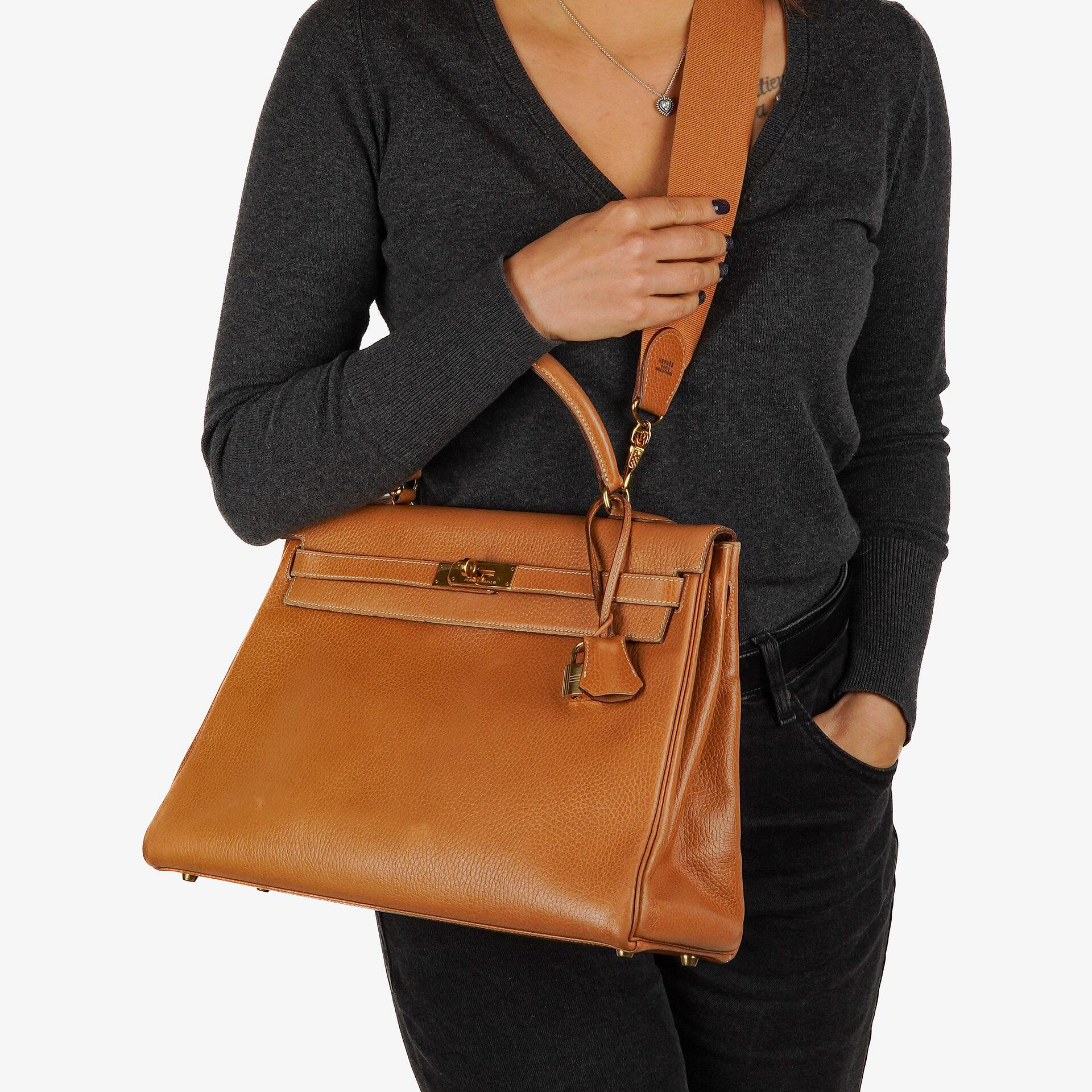 Hermes Kelly 35 Retourne Gold Ardennes Gold Hardware