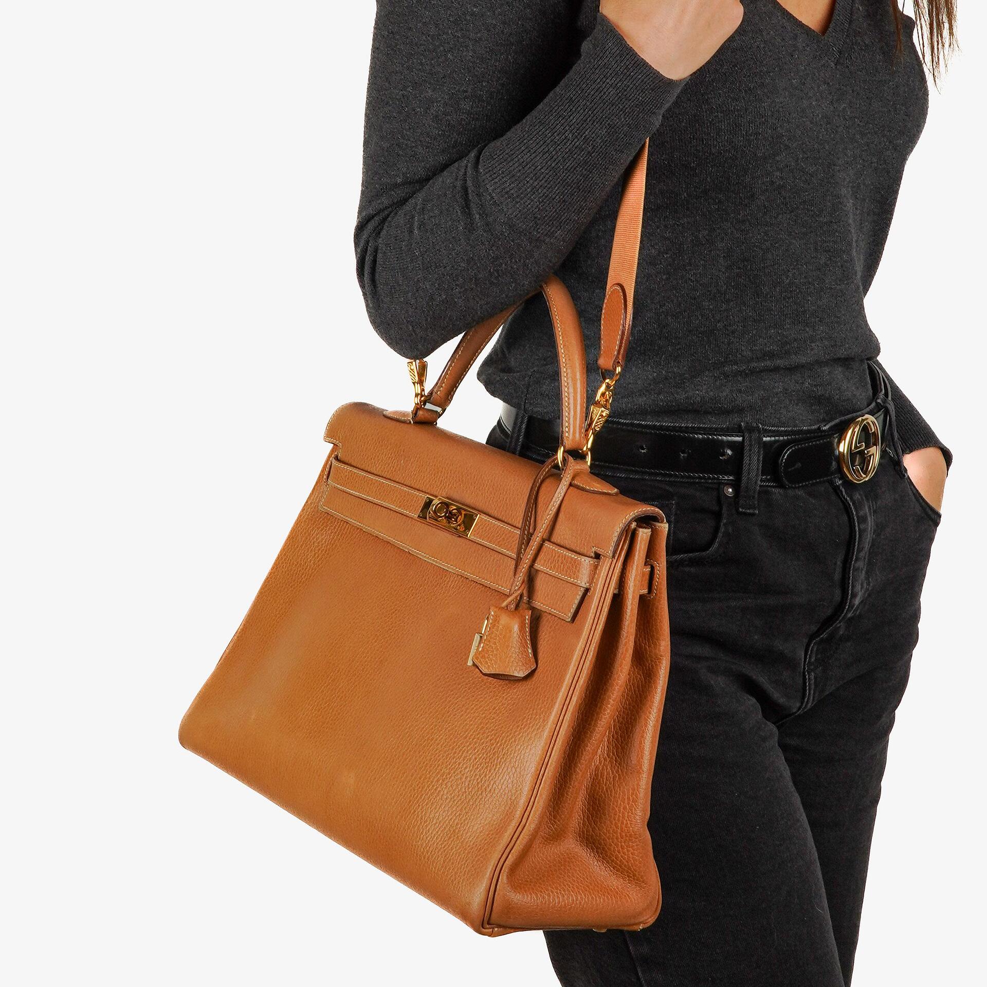 Hermes Kelly 35 Retourne Gold Ardennes Gold Hardware