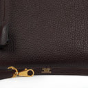 Hermès Kelly 35 Retourne Marron Fonce Fjord Leather With Gold Hardware