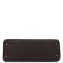 Hermès Kelly 35 Retourne Marron Fonce Fjord Leather With Gold Hardware