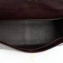 Hermès Kelly 35 Retourne Marron Fonce Fjord Leather With Gold Hardware