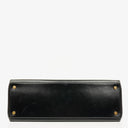 Hermes Kelly 35 Retourne Vintage Black Box Calf Gold Hardware,1987