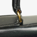 Hermes Kelly 35 Retourne Vintage Black Box Calf Gold Hardware,1987
