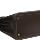 Hermès Kelly 35 Sellier In Brown Box Calf Leather And Gold Hardware