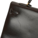 Hermès Kelly 35 Sellier In Brown Box Calf Leather And Gold Hardware