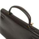 Hermès Kelly 35 Sellier In Brown Box Calf Leather And Gold Hardware