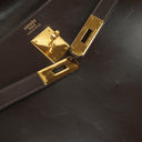Hermès Kelly 35 Sellier In Brown Box Calf Leather And Gold Hardware