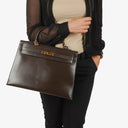 Hermès Kelly 35 Sellier In Brown Box Calf Leather And Gold Hardware
