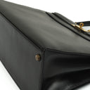 Hermes Kelly 35 Sellier Vintage Black Box Calf With Gold Hardware, 1977