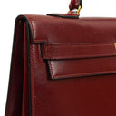Hermes Kelly 35 Vintage Sellier Rouge H Box Calf With Gold Hardware, 1977