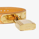 Hermes Kelly Beige Leather Gold Plated Watch