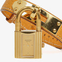 Hermes Kelly Beige Leather Gold Plated Watch