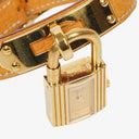 Hermes Kelly Beige Leather Gold Plated Watch