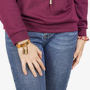 Hermes Kelly Beige Leather Gold Plated Watch