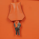 Hermes Kelly Depeche 38 Orange Epson Leather Bag