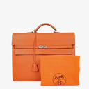 Hermes Kelly Depeche 38 Orange Epson Leather Bag