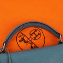 Hermes Kelly Depeches 34 Bleu Jean Epsom With Palladium Hardware, 2006