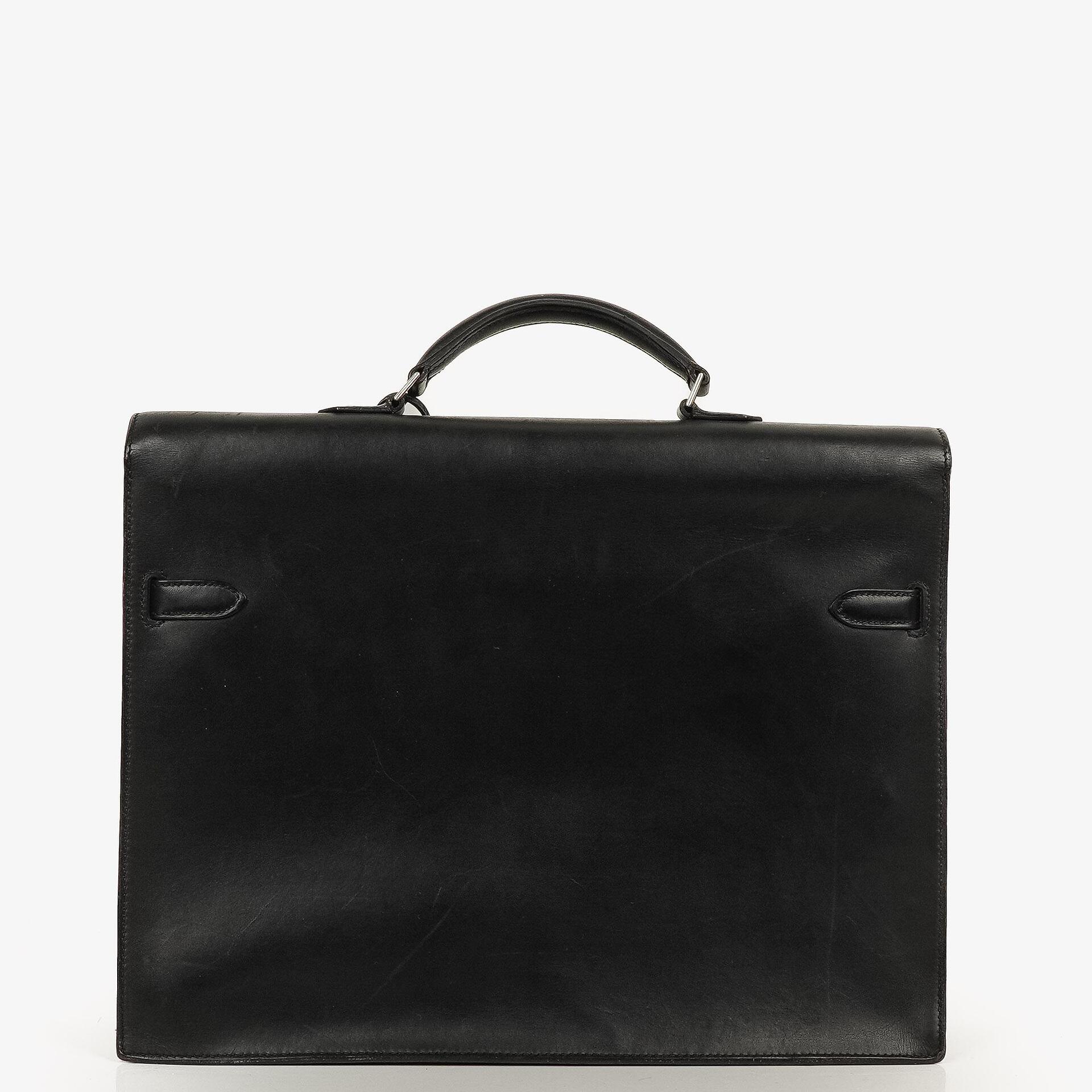 Hermes Kelly Depeches 37 Black Box With Palladium Hardware, 2003