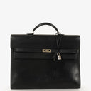 Hermes Kelly Depeches 37 Black Box With Palladium Hardware, 2003