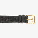 Hermes Kelly Noir Courchevel Leather Gold Plated Watch