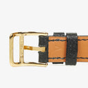 Hermes Kelly Noir Courchevel Leather Gold Plated Watch