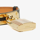 Hermes Kelly Noir Courchevel Leather Gold Plated Watch