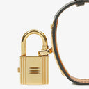 Hermes Kelly Noir Courchevel Leather Gold Plated Watch