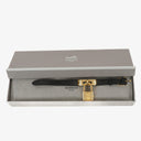 Hermes Kelly Noir Courchevel Leather Gold Plated Watch