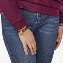 Hermes Kelly Noir Courchevel Leather Gold Plated Watch