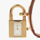 Hermes Kelly Rouge Courchevel Leather Gold Plated Watch