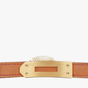 Hermes Kelly Rouge Courchevel Leather Gold Plated Watch