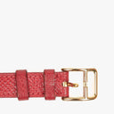 Hermes Kelly Rouge Courchevel Leather Gold Plated Watch