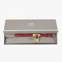 Hermes Kelly Rouge Courchevel Leather Gold Plated Watch