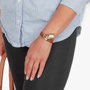 Hermes Kelly Rouge Courchevel Leather Gold Plated Watch