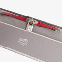 Hermes Kelly Rouge Courchevel Leather Silver-Tone Watch