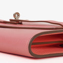 Hermes Kelly To Go Wallet Epsom Rose Confetti With Palladium Hardware
