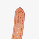 Hermes Medor Red Courchevel Leather Gold Plated Watch With Pyramid Stud Case