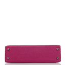 Hermes Mini Kelly Sellier Chevre Mysore Rose Pourpre Purple With Palladium Hardware