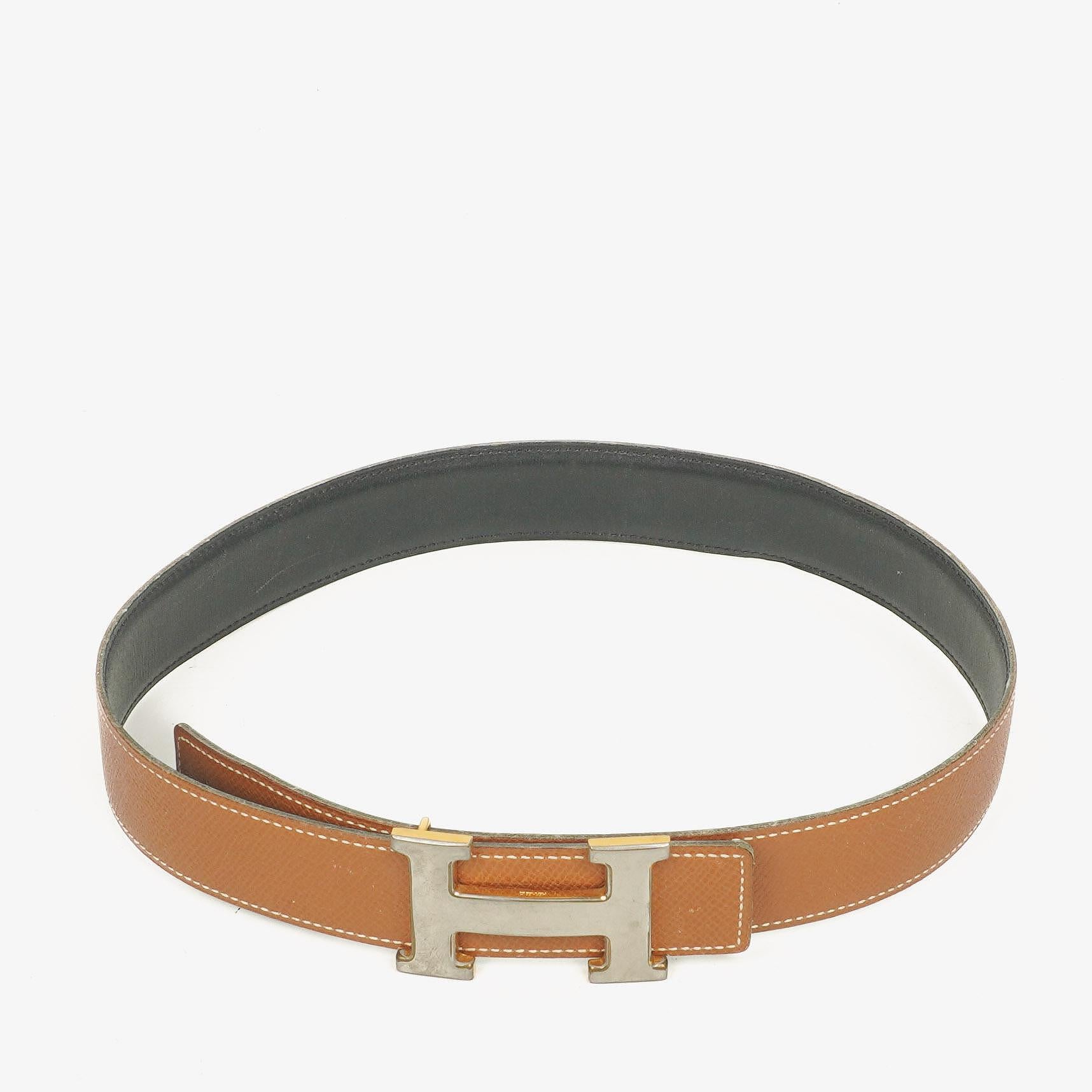 Hermes Navy Gold Box 30mm Reversible H Belt 65