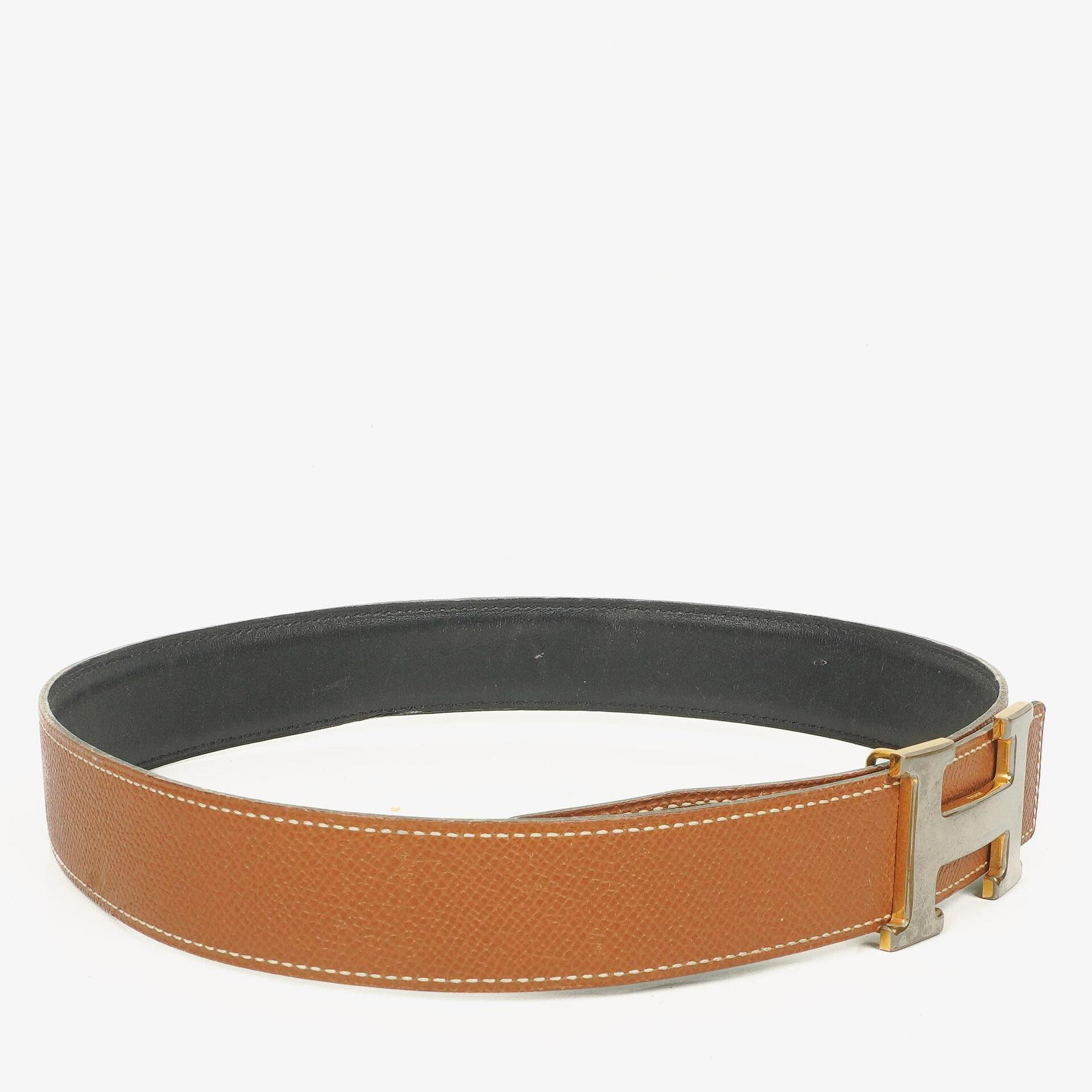 Hermes Navy Gold Box 30mm Reversible H Belt 65