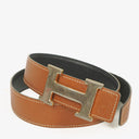Hermes Navy Gold Box 30mm Reversible H Belt 65