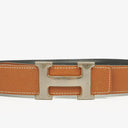 Hermes Navy Gold Box 30mm Reversible H Belt 65