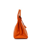 Hermes Orange Swift Leather HAC Birkin 32 With Gold Hardware