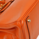 Hermes Orange Swift Leather HAC Birkin 32 With Gold Hardware