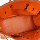 Hermes Orange Swift Leather HAC Birkin 32 With Gold Hardware